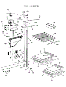 03 - Fresh Food Section parts for Ge Refrigerator TFX20PHB from AppliancePartsPros.com