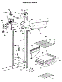 03 - Fresh Food Section parts for Ge Refrigerator TFX19LLC from AppliancePartsPros.com
