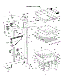 03 - Fresh Food Section parts for Ge Refrigerator TFX22DHB from AppliancePartsPros.com