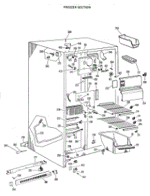 02 - Freezer Section parts for Ge Refrigerator TFX22ZHB from AppliancePartsPros.com