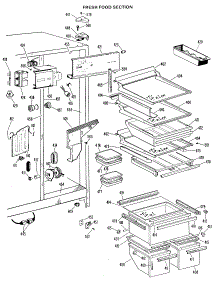 04 - Fresh Food Section parts for Ge Refrigerator TFX27EJC from AppliancePartsPros.com
