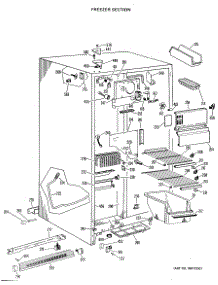 02 - Freezer Section parts for Ge Refrigerator TFX24ZLG from AppliancePartsPros.com