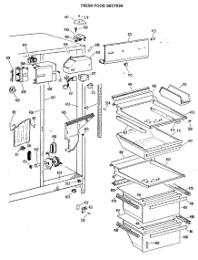 04 - Fresh Food Section parts for Ge Refrigerator TFX24RLP from AppliancePartsPros.com