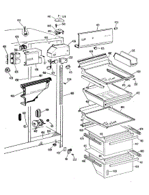 03 - Fresh Food Section parts for Ge Refrigerator TFX24ZLG from AppliancePartsPros.com