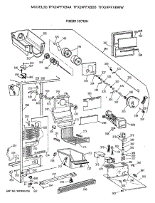 03 - Freezer Section parts for Ge Refrigerator TFX24PFXBAA from AppliancePartsPros.com
