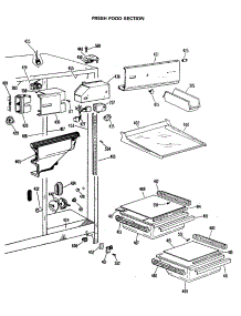 03 - Fresh Food Section parts for Ge Refrigerator TFX20ZMA from AppliancePartsPros.com