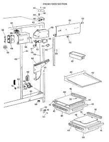 03 - Fresh Food Section parts for Ge Refrigerator TFX20RKD from AppliancePartsPros.com