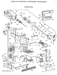 03 - Freezer Section parts for Ge Refrigerator TFX22PRXBAA from AppliancePartsPros.com