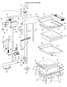 04 - Fresh Food Section parts for Ge Refrigerator TFX24EHB from AppliancePartsPros.com