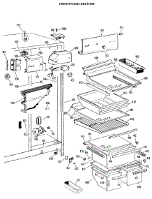 03 - Fresh Food Section parts for Ge Refrigerator TFX22KJF from AppliancePartsPros.com