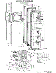 02 - Freezer Door parts for Ge Refrigerator TFX24ELC from AppliancePartsPros.com
