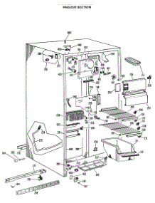 02 - Freezer Section parts for Ge Refrigerator TFX20KLJ from AppliancePartsPros.com