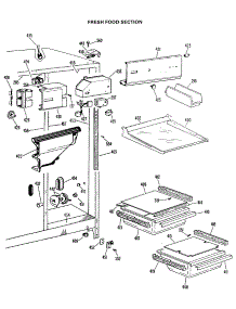 03 - Fresh Food Section parts for Ge Refrigerator TFX20KLJ from AppliancePartsPros.com