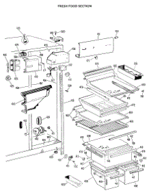 03 - Fresh Food Section parts for Ge Refrigerator TFX22ZKC from AppliancePartsPros.com
