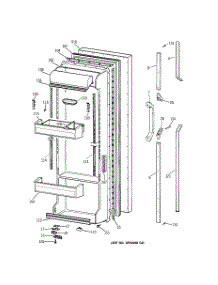 02 - Fresh Food Door parts for Ge Refrigerator TFX22PRXDWW from AppliancePartsPros.com