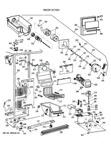 03 - Freezer Section parts for Ge Refrigerator TFX22PRXAAA from AppliancePartsPros.com