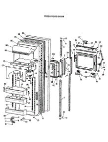 02 - Fresh Food Door parts for Ge Refrigerator TFXW27FLB from AppliancePartsPros.com