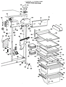 04 - Fresh Food Section parts for Ge Refrigerator TFXW27FLB from AppliancePartsPros.com