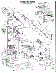 02 - Freezer Section parts for Ge Refrigerator TFX22RKB from AppliancePartsPros.com
