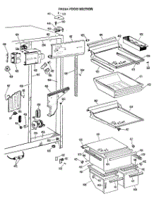 04 - Fresh Food Section parts for Ge Refrigerator TFX24EJB from AppliancePartsPros.com
