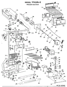 02 - Freezer Section parts for Ge Refrigerator TFX22RJE from AppliancePartsPros.com