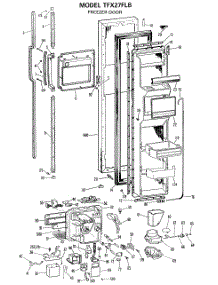 02 - Freezer Door parts for Ge Refrigerator TFX27FLB from AppliancePartsPros.com