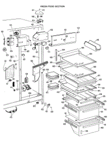 04 - Fresh Food Section parts for Ge Refrigerator TFX27FLB from AppliancePartsPros.com