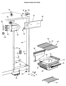 03 - Fresh Food Section parts for Ge Refrigerator TFX19LGB from AppliancePartsPros.com