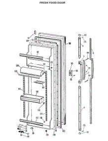 02 - Fresh Food Door parts for Ge Refrigerator TFX24EKB from AppliancePartsPros.com