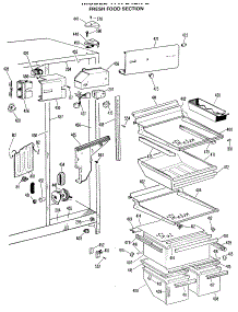 04 - Fresh Food Section parts for Ge Refrigerator TFX24EKB from AppliancePartsPros.com
