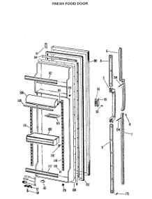 02 - Fresh Food Door parts for Ge Refrigerator TFX24RJB from AppliancePartsPros.com