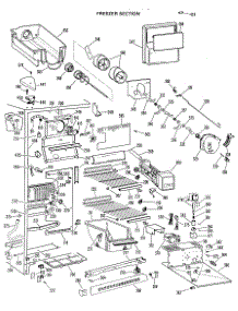 03 - Freezer Section parts for Ge Refrigerator TFX27FKC from AppliancePartsPros.com