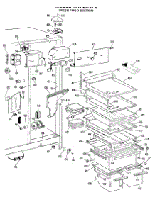 04 - Fresh Food Section parts for Ge Refrigerator TFX27FKC from AppliancePartsPros.com