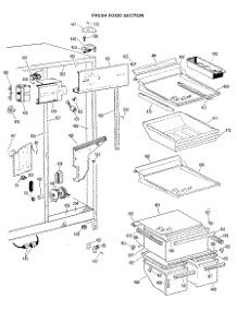 03 - Fresh Food Section parts for Ge Refrigerator TFX22RHB from AppliancePartsPros.com