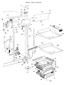 03 - Fresh Food Section parts for Ge Refrigerator TFX24SKC from AppliancePartsPros.com