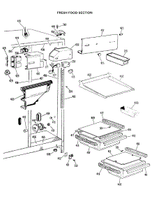 03 - Fresh Food Section parts for Ge Refrigerator TFX20KKB from AppliancePartsPros.com