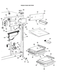 03 - Fresh Food Section parts for Ge Refrigerator TFX20KKC from AppliancePartsPros.com