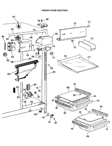 03 - Fresh Food Section parts for Ge Refrigerator TFX20KLC from AppliancePartsPros.com
