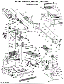 02 - Freezer Section parts for Ge Refrigerator TFX22PLK from AppliancePartsPros.com