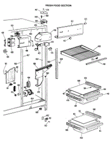03 - Fresh Food Section parts for Ge Refrigerator TFX22PLK from AppliancePartsPros.com