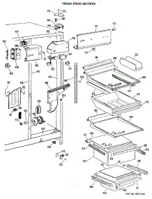 03 - Fresh Food Section parts for Ge Refrigerator TFX22RMD from AppliancePartsPros.com