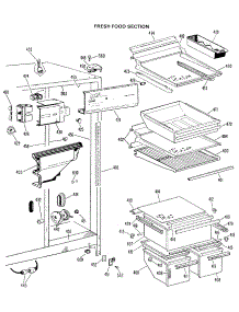 03 - Fresh Food Section parts for Ge Refrigerator TFX22KHB from AppliancePartsPros.com