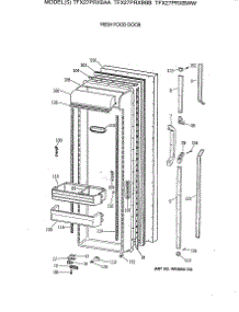 02 - Fresh Food Door parts for Ge Refrigerator TFX27PRXBAA from AppliancePartsPros.com