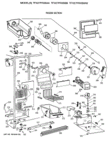 03 - Freezer Section parts for Ge Refrigerator TFX27PRXBAA from AppliancePartsPros.com