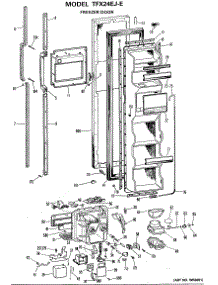 02 - Freezer Door parts for Ge Refrigerator TFX24EJE from AppliancePartsPros.com