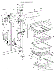03 - Fresh Food Section parts for Ge Refrigerator TFX22RLD from AppliancePartsPros.com
