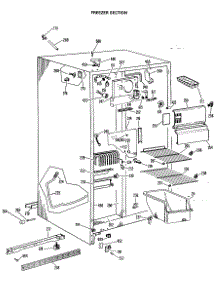 02 - Freezer Section parts for Ge Refrigerator TFX19LLL from AppliancePartsPros.com