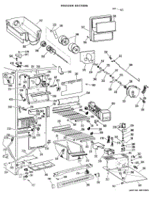03 - Freezer Section parts for Ge Refrigerator TFX24RLC from AppliancePartsPros.com