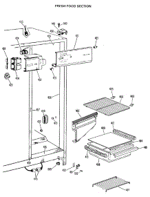 03 - Fresh Food Section parts for Ge Refrigerator TFX19LJC from AppliancePartsPros.com