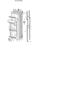 02 - Fresh Food Door parts for Ge Refrigerator TFX24EJC from AppliancePartsPros.com